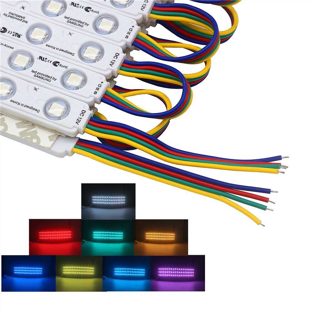 20Pcs Samsung Chip SMD 5050 3 LEDs/pcs RGBW Module Verlichting 12V IP68 Waterdichte RGB Led Modules ultra Heldere Teken Strip Backlight