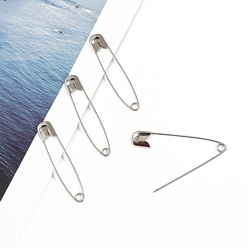 100pcs 50pcs Gold Silver Safety Pins DIY Sewing Tools Stainless Steel Needles Large Safety Pin Small Brooch Apparel Accessories: Rhodium  12x55mm / Quantity 50pcs