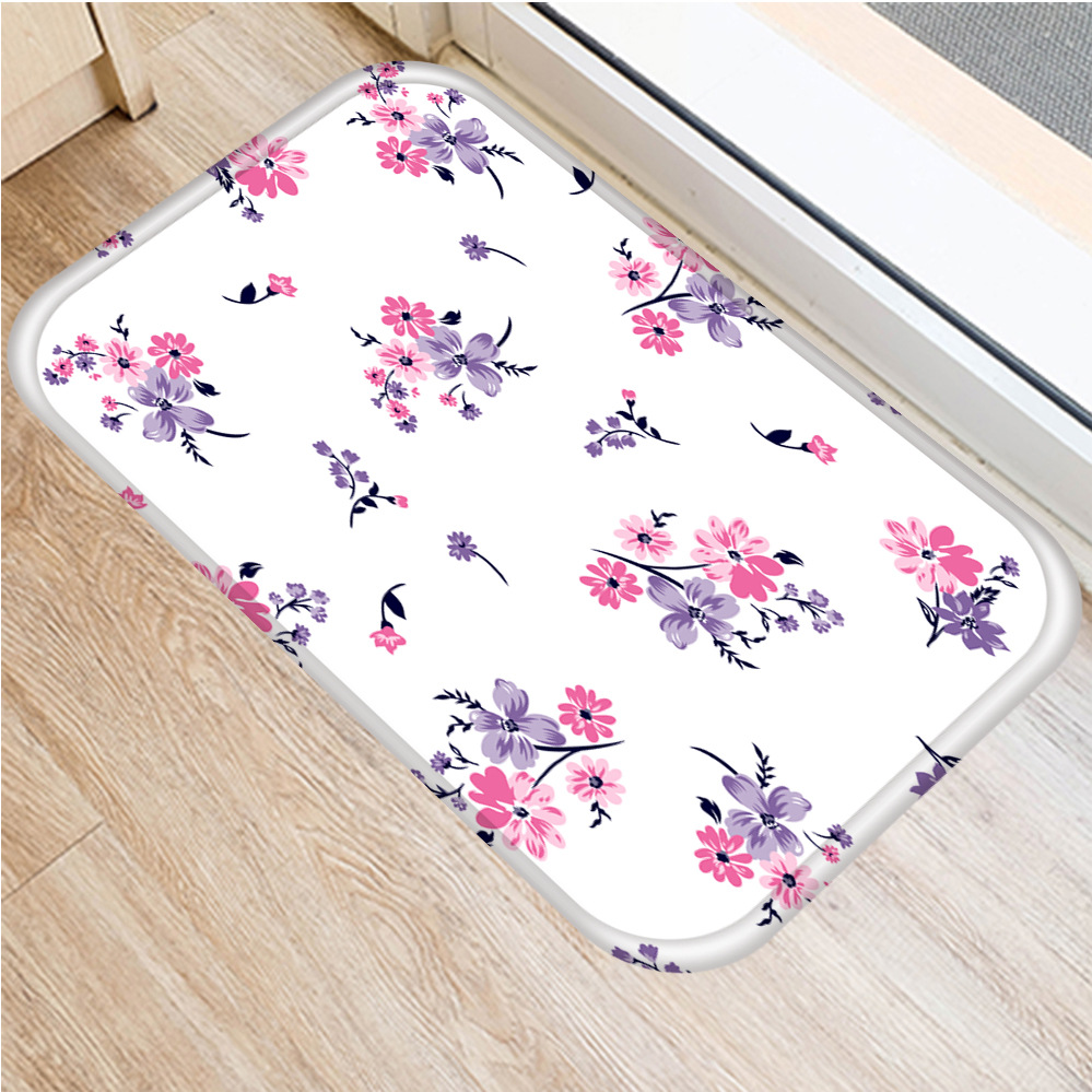 INS flower-paillasson antidérapant | Fleurs, sous vide, tapis de sol de cuisine, sol de bain, tapis d'entrée à la maison, tapis de prière pour enfants 40x60cm DD0026