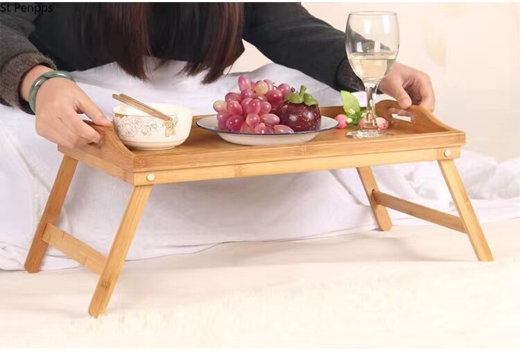 Ontbijt Tafel Lunch Tafel Laptop Stand Bamboe Klaptafel Laptop Tafel Picknicktafel Computer Bureau Laptop Stand Tafel