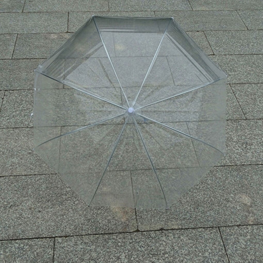 Large Clear Dome See Through Umbrella Handle Transparent Walking Lady Windproof Rain Protecting Umbrella