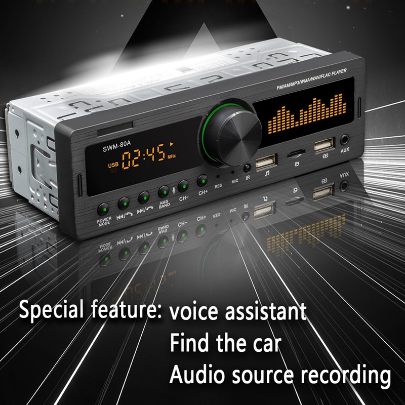 1 din auto  mp3 multimediaspeler bluetooth radio stereo radio swm -80a: Met positionering