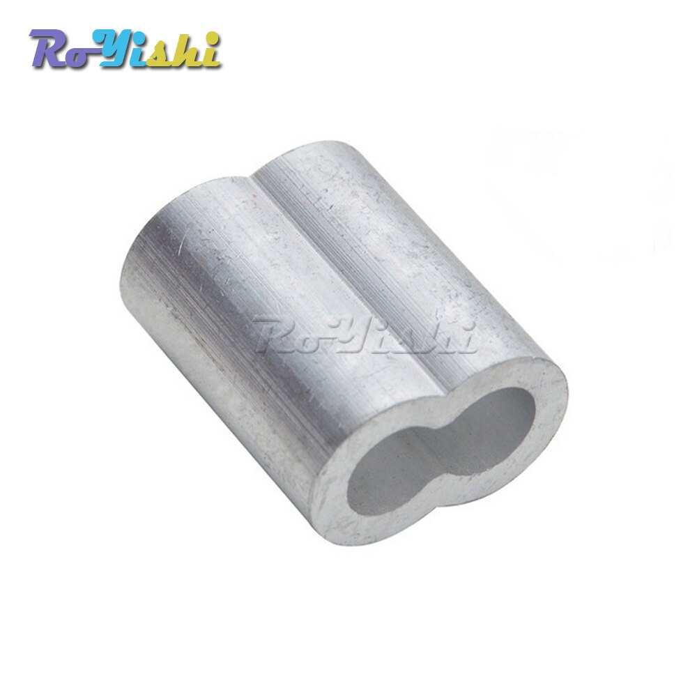 100pcs/pack 2mm Aluminum Cable Crimps Sleeves Rope Clip Fittings Loop Sleeve