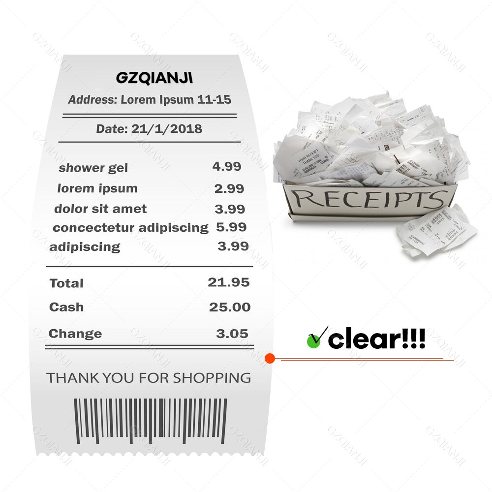 58mm Thermal Receipt Printer Compatible With Android iOS Windows System Bluetooth-Compatable Portable Mini Printer Printing Bill