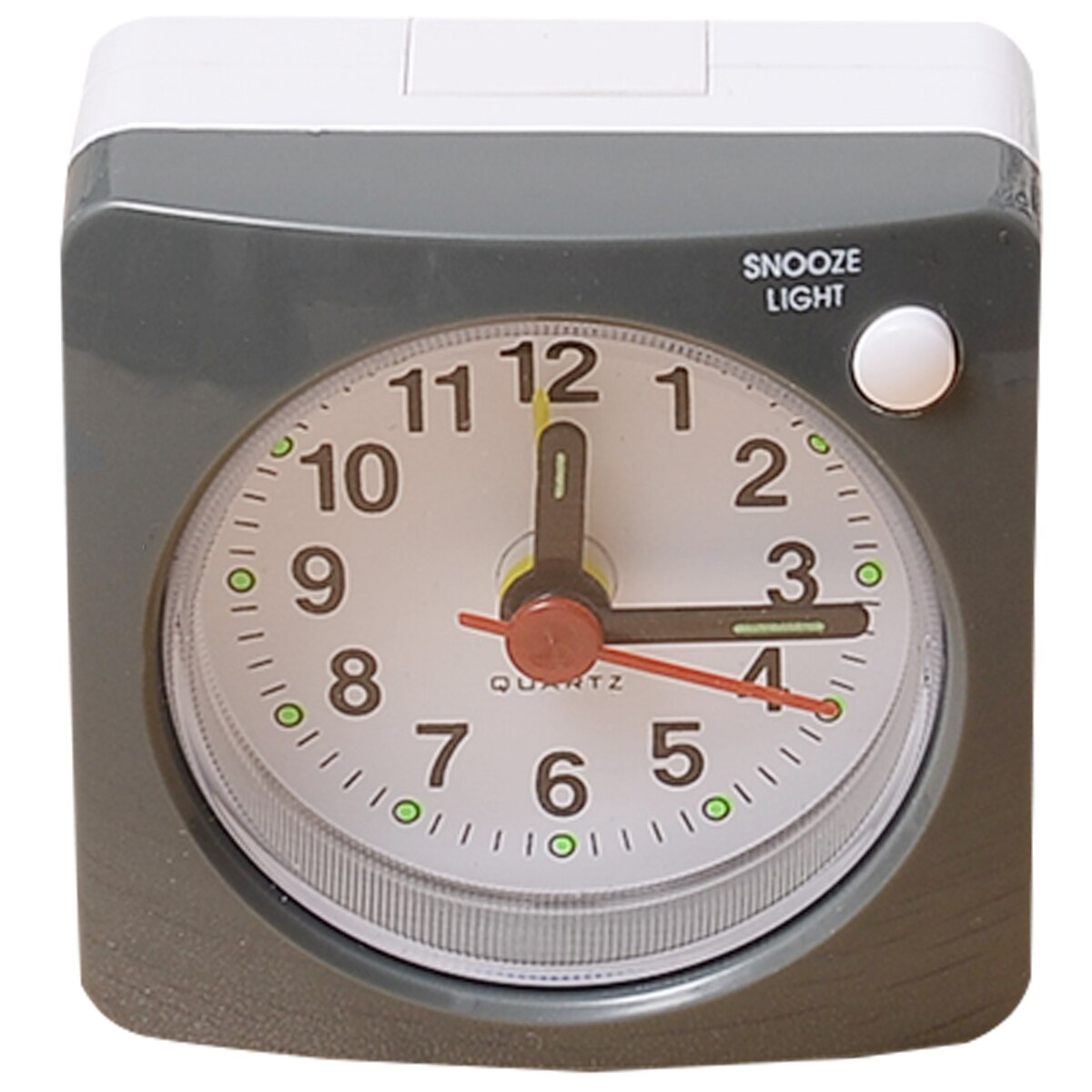 Square Small Bedside Alarm Clock LED Light Silent Sweep Alarm Timer No Ticking Snooze For Home Traveling Desktop Table Decor