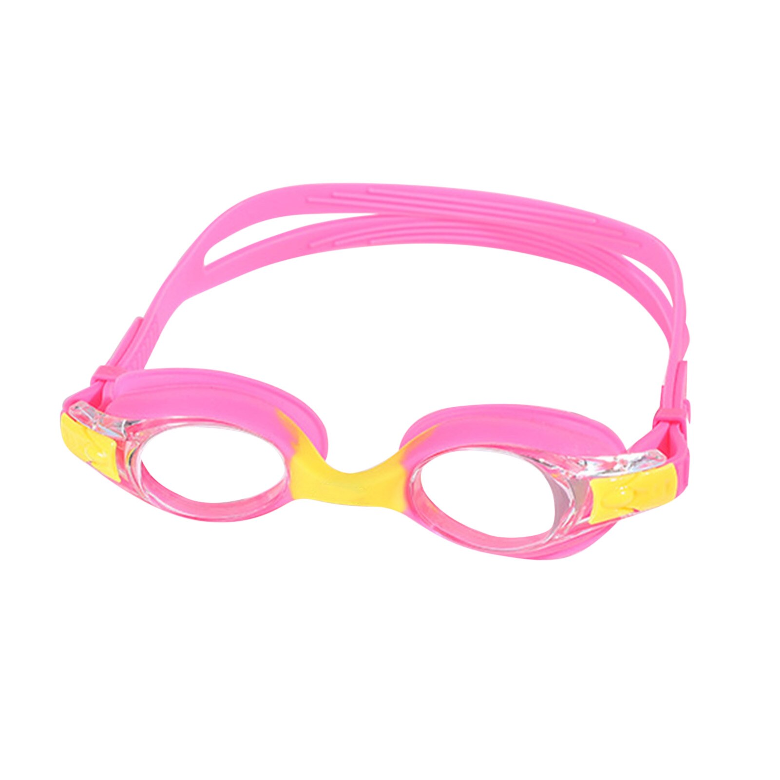 Kleurrijke Verstelbare Kinderen Kids Waterdichte Siliconen Anti Fog Uv Shield Zwemmen Glazen Goggles Eyewear Brillen Met Doos: Pink