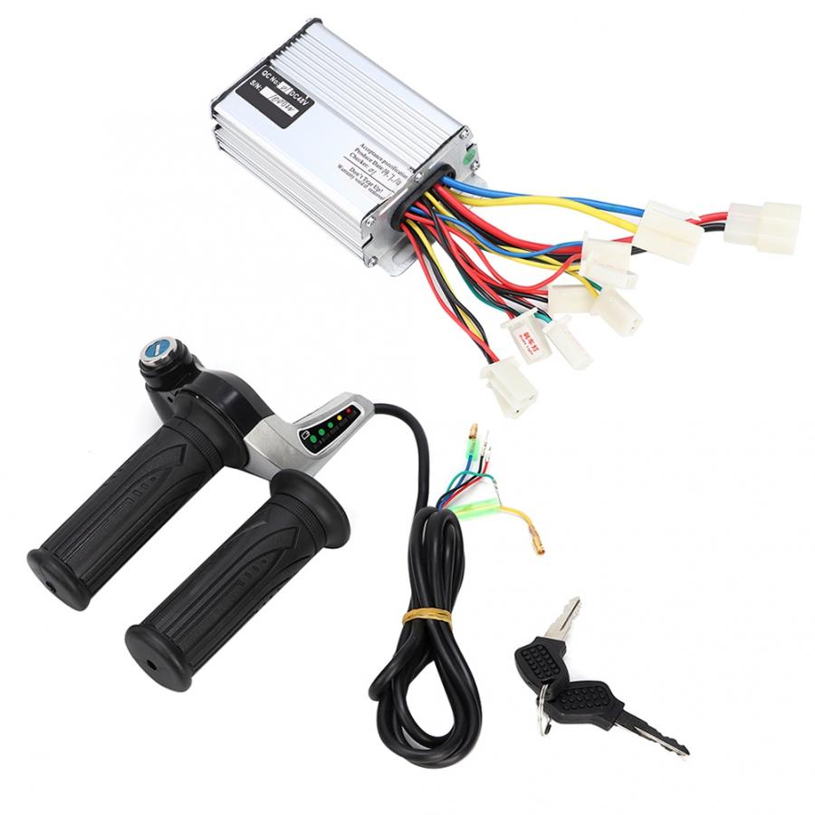 Controlador de caja de velocidad cepillada de Motor de bicicleta eléctrica 48V 1000W con accesorio de agarre de oscilación del acelerador controlador remoto