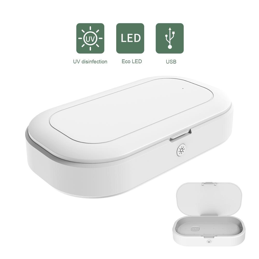 UV Phone Sterilizer Box Mask Phones Cleaner Wireless charging Personal Disinfection Cabinet with Aromatherapy Esterilizador: no wireless