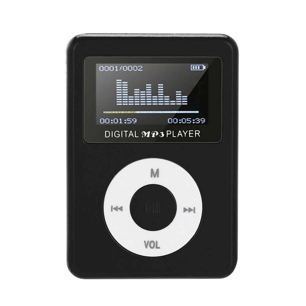 Usb Mini MP3 Speler Lcd-scherm Ondersteuning 32Gb Micro Sd Tf Card Speaker Stijlvolle Sport Muziekspeler