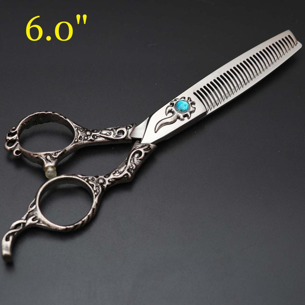 japan 440c frisør saks barber saks hår klippe saks sett salong hårklipp saks hårklipper: Tynning