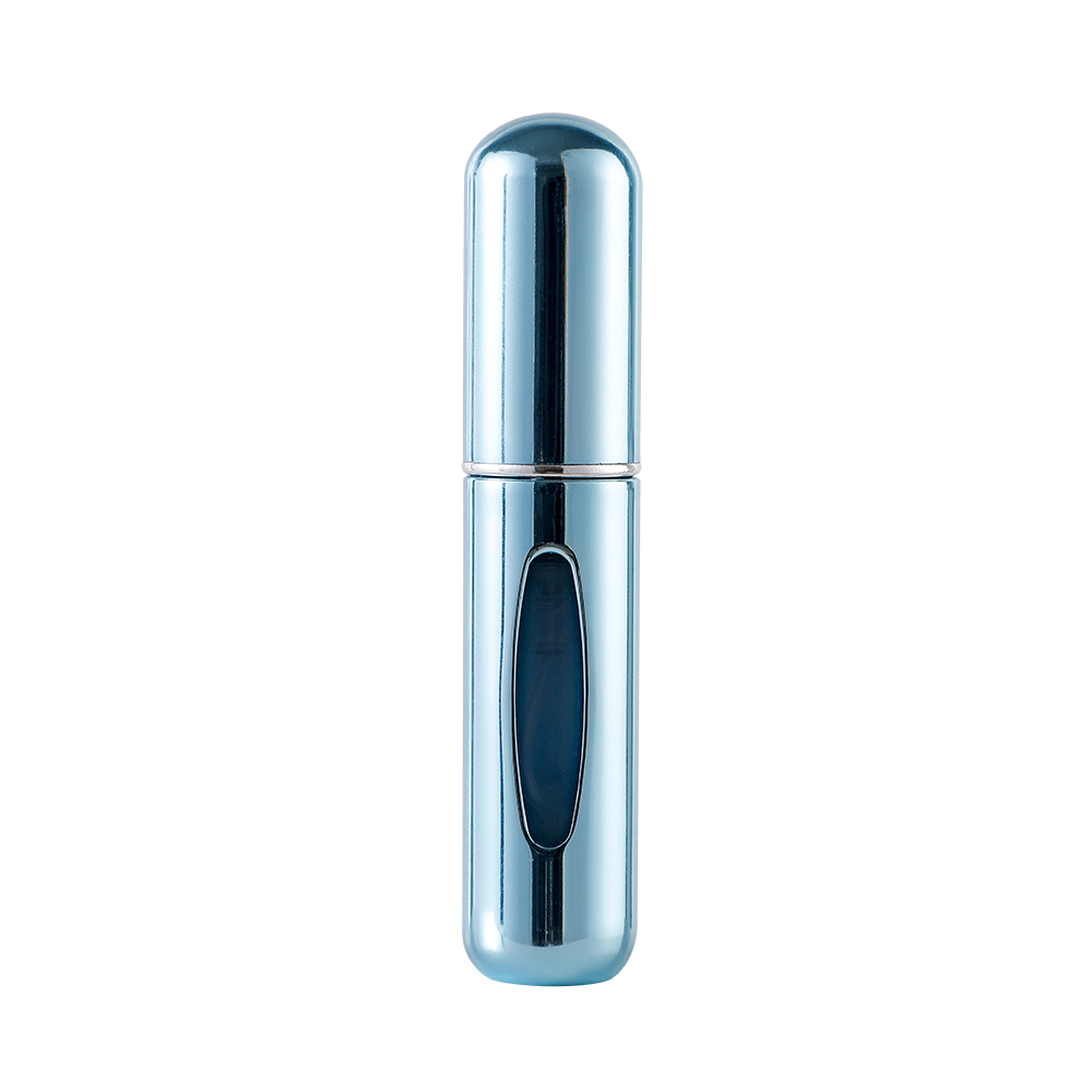 Mini botella de Perfume portátil de viaje de alta gama, Base de recarga, carga recta, muestra pequeña de Perfume, Material de aluminio: Gris