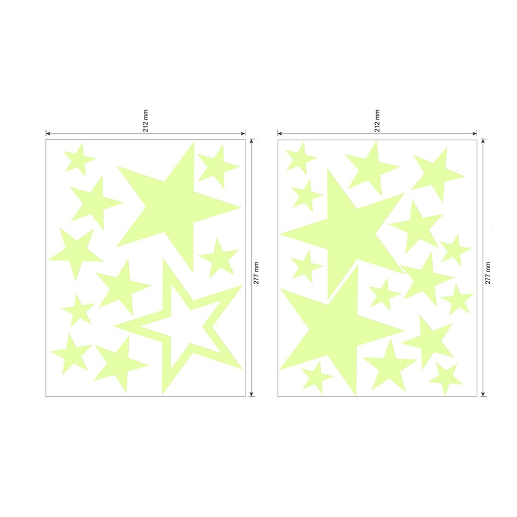 Glowing Stickers for Home Wall Fluorescent Stars That Glow Sticker Shine In The Darkness on Ceiling Dark Room Bedroom Decoration
