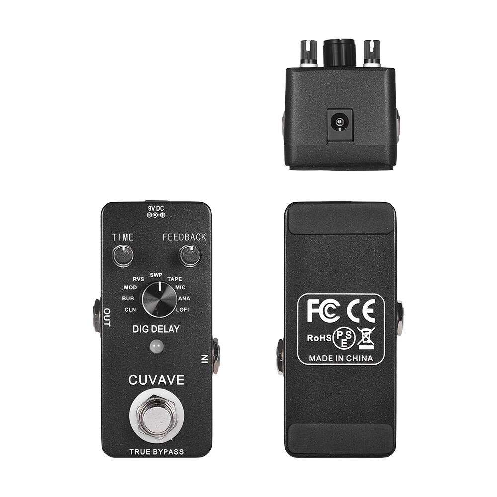 CUVAVE Digital Reverb Guitar Effect Pedal True Bypass Full Metal Shell DIG Pitch DIG DELAY for guitar pedal guitar accessories