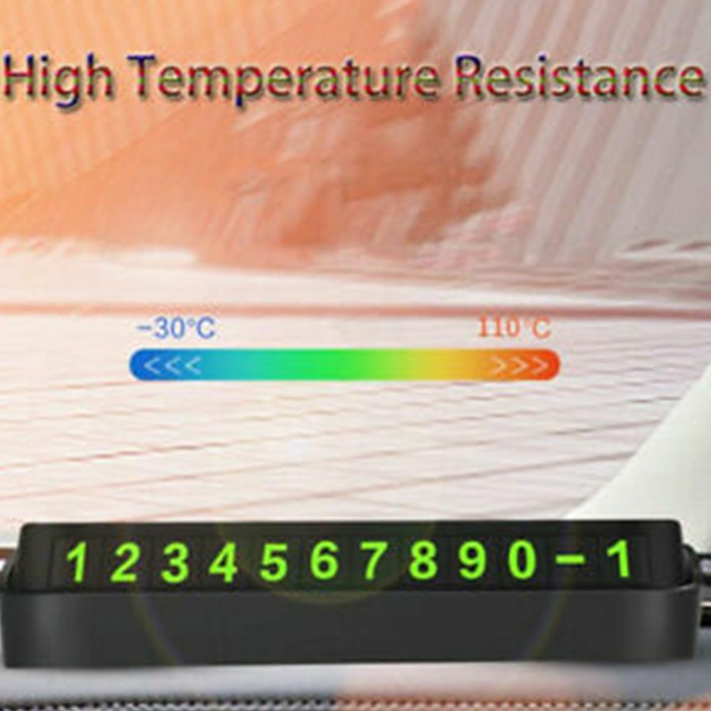 Car Temporary Parking Sign Parking Phone Number Flip Numbers Fluorescent Numbers Night Parking Auto Interior Accessories General