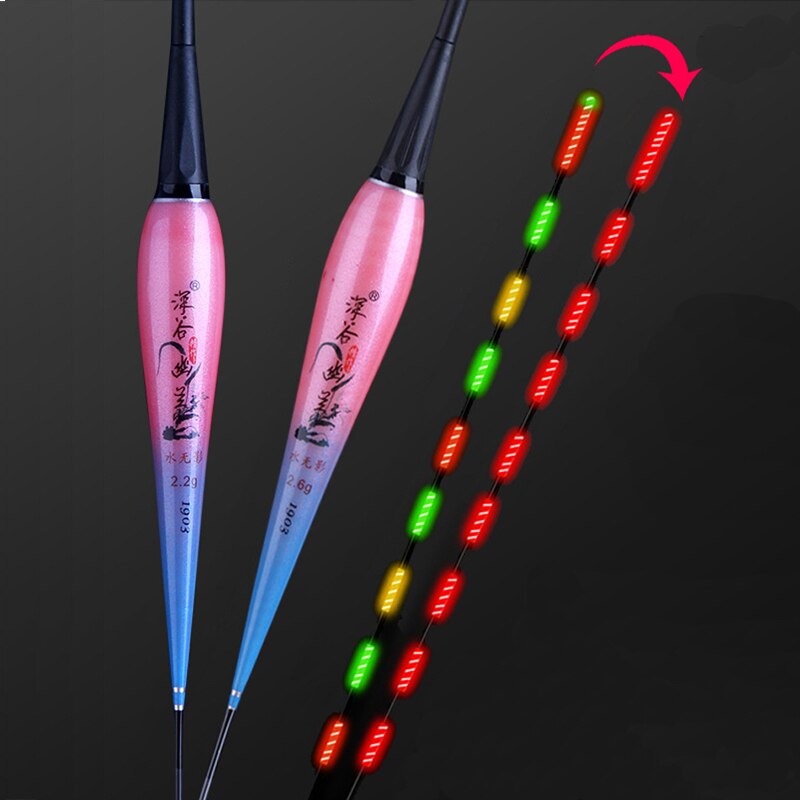 Slimme visdobbers, zwaartekrachtsensor, led-licht verandert wanneer vis aas, elektrische lichtgevende dobbers, composiet nano-visdobber