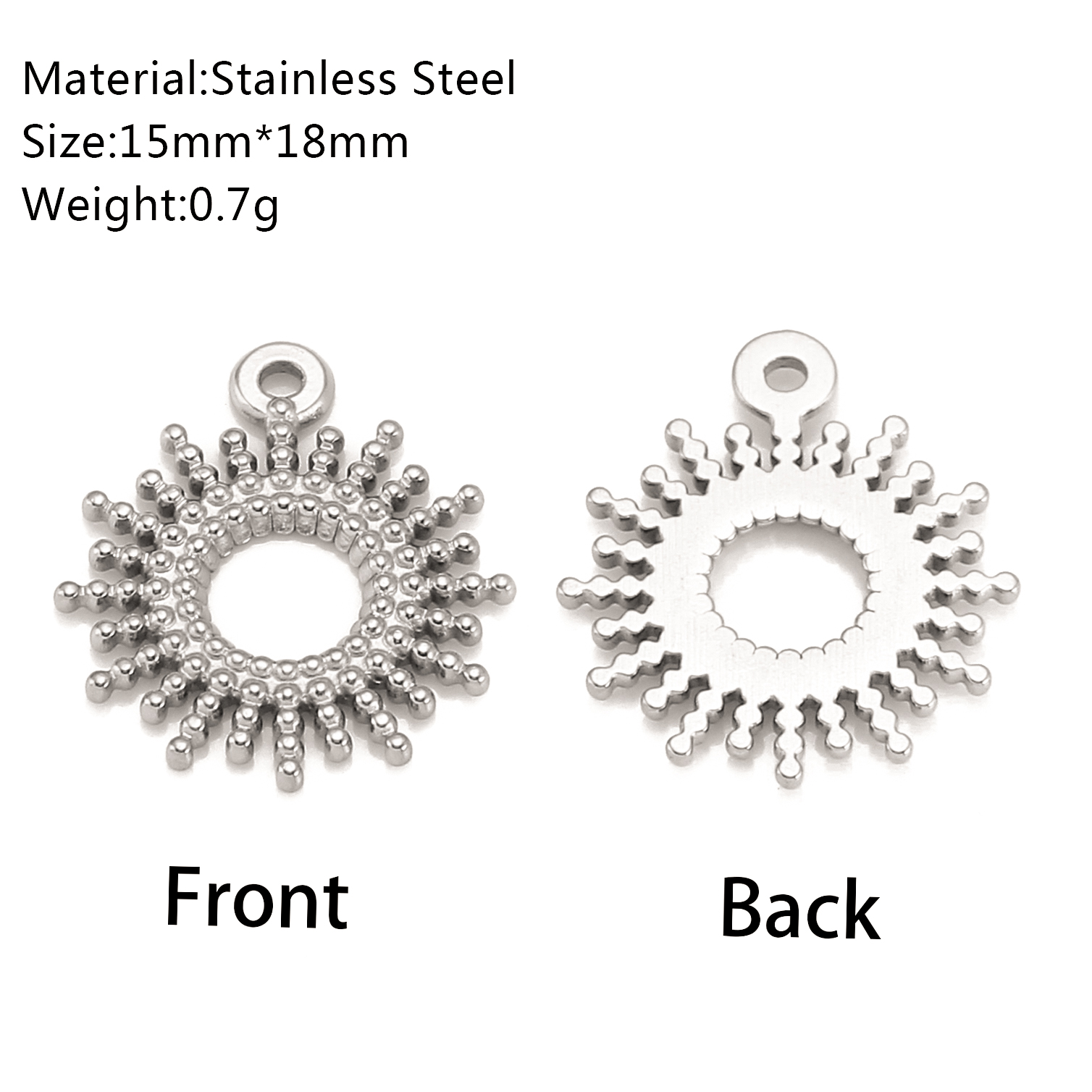 3 pezzi di ciondoli a forma di cuore/c lucchetto/trefoglio in acciaio inossidabile con simbolo della mano d'amore, non sbiadiscono, collana fai da te, braccialetto, creazione di gioielli