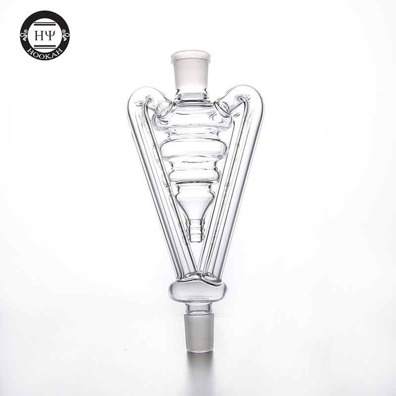 Doppelwandiger 18,8 mm Totenkopf-Melasse-Fänger aus Metall, Shisha-Wasserpfeifen-Anschluss, Narguile, klare Farbe, verschiedene Entwürfe erhältlich: Freier Raum