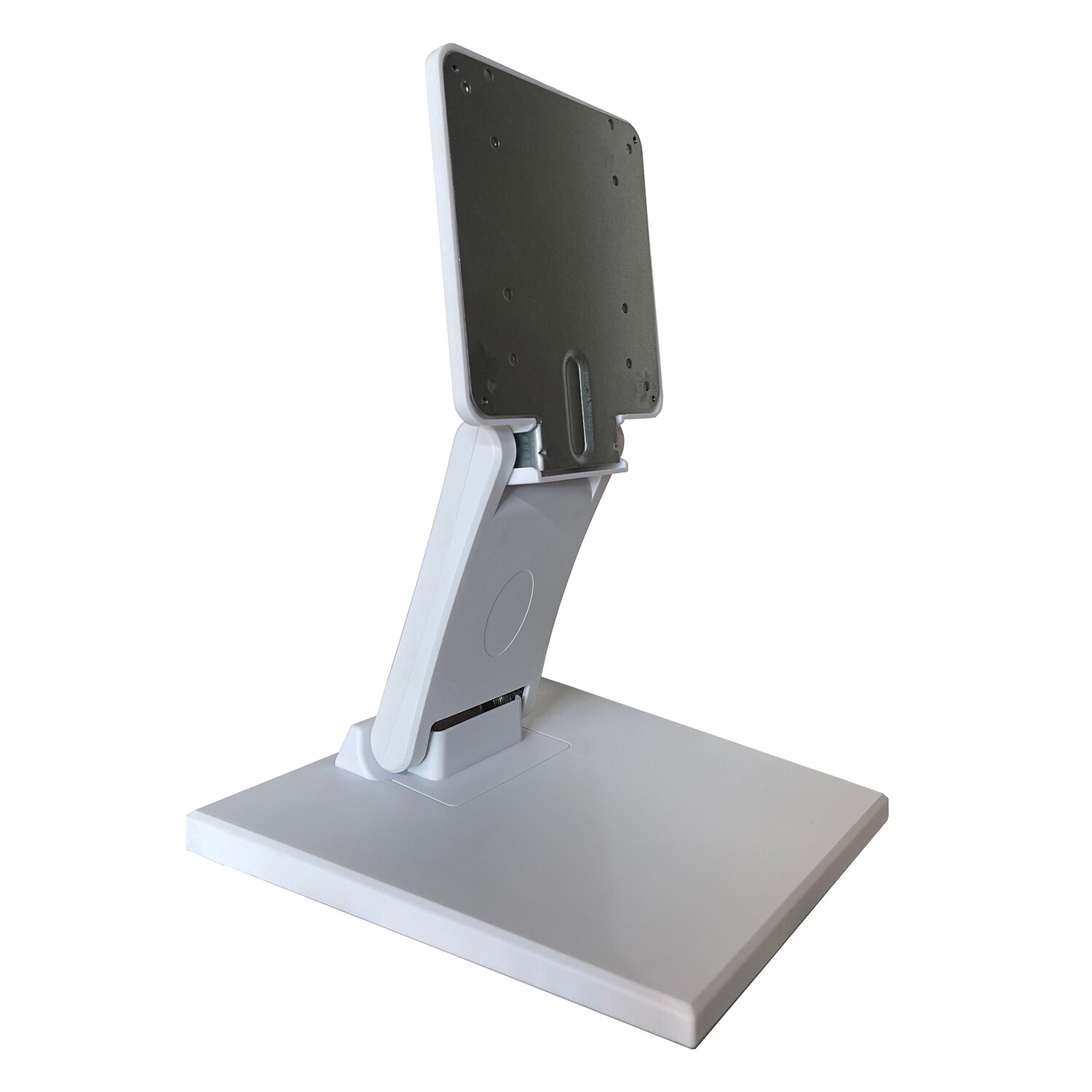 VESA Monitor Stand Bracket 75mm 100mm Desktop Metal Base Foldable Computer LCD Metal Foldable Flat Vertical Upright Portable: white