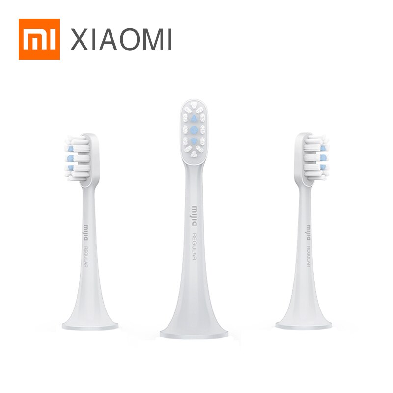 Original xiaomi mijia t300 t500 sonic inteligente cabeças escova de dentes elétrica 3pcs dupont cabeça da escova peças reposição pacote higiene oral