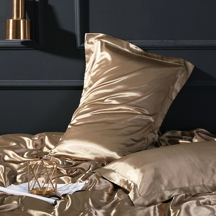 100% fronha de seda pura fronha de seda real fronha de seda natural amoreira fronha de seda macia fronhas decoração da sua casa: Dourado / 48x74mm 1pcs