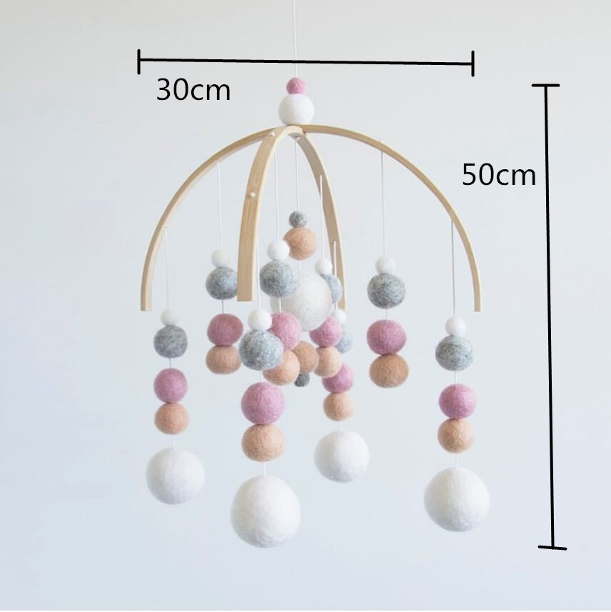 50cm * 30cm DIY Macaron Kleur Haar Bal Decor Banner Babykamer Decoratie Beddengoed Bumpers Kids Party Ballen kids Girls Room Decor