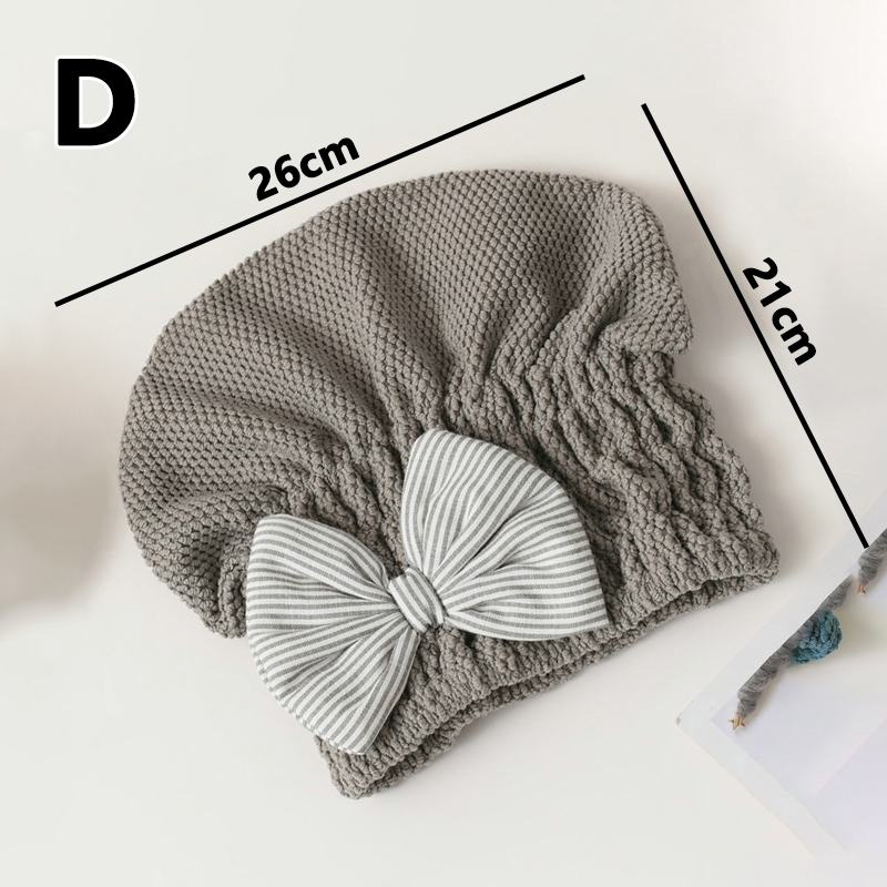 Microvezel Quick Haardrooginrichtingen Bad Spa Strik Wrap Handdoek Hat Cap Voor Bad Badkamer Accessoires: GRAY