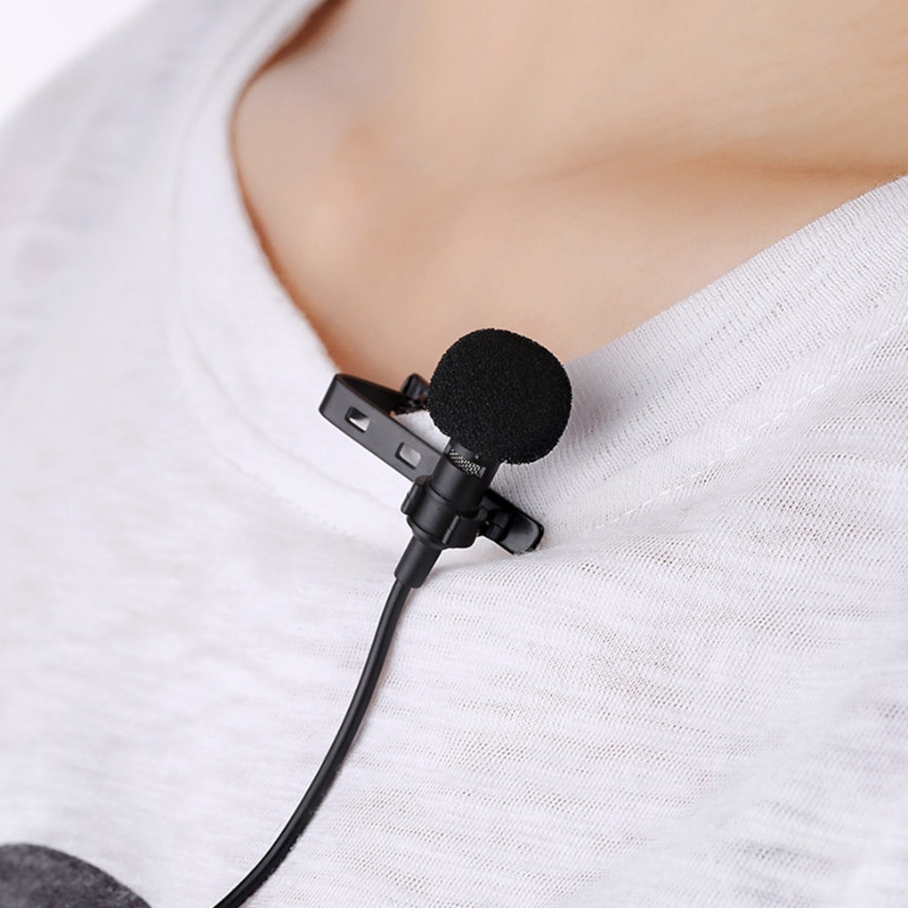 3.5mm Jack Hands-free Mini Wired Condenser Mic Clip-on Lapel Lavalier Microphone for iphone Samsung Smartphone
