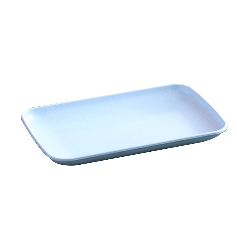 Piatti da portata rettangolari piatti da insalata piatti moderni piatti rettangolari per antipasti di frutta pasta salvaspazio E15D: blu