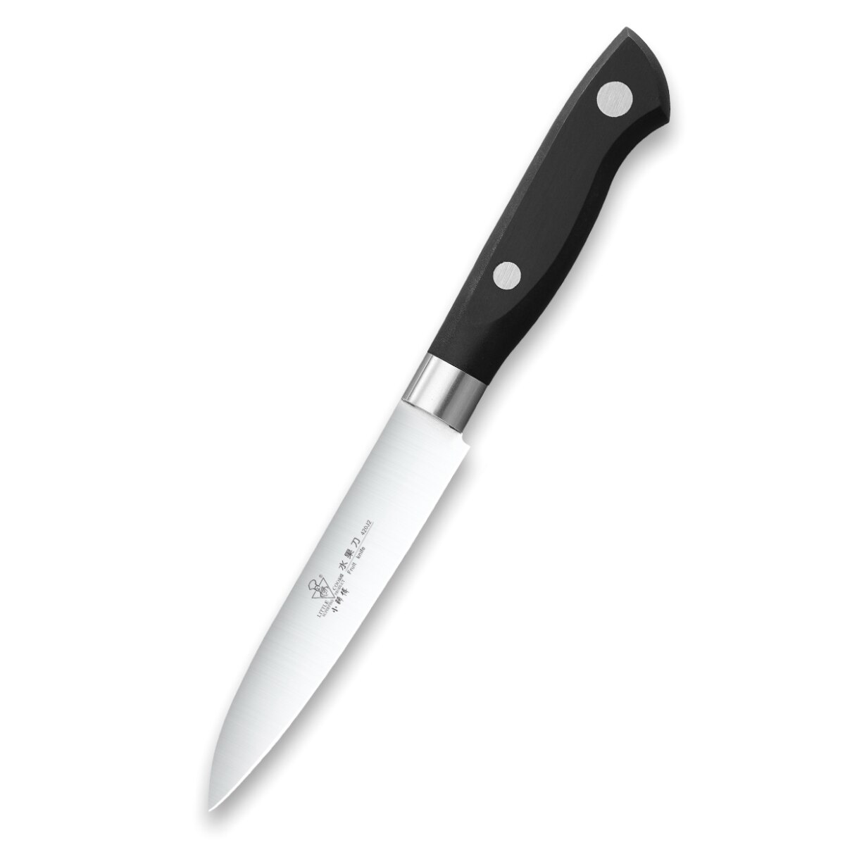 Little cook 5-- delige keukenkoksmessenset met vaste tang, scherp vleesmes, handgemaakte groentesnijder, kookgereedschap: Schilmesje 1