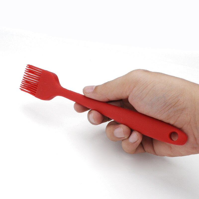 Pequeño pincel de silicona para barbacoa, cepillo de comida integrado, resistente a altas temperaturas, suministros de cocina, herramientas para asar y barbacoa