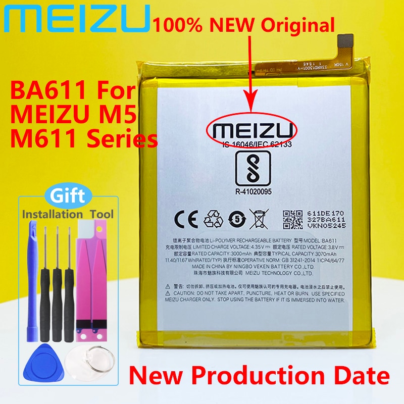 Originele Meizu BA611 Batterij Voor Meizu M5 /M611H/M611 Serie Mobiele Telefoon + Tracking Nummer
