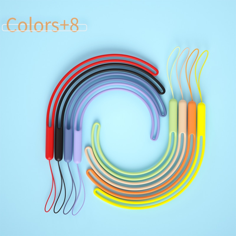 Siliconen Pols Lanyard Mobiele Telefoon Keten Bandjes Sleutelhanger Charm Cords Diy Hang Rope Lanyards Voor Iphone 11 X Xr 7 8 9