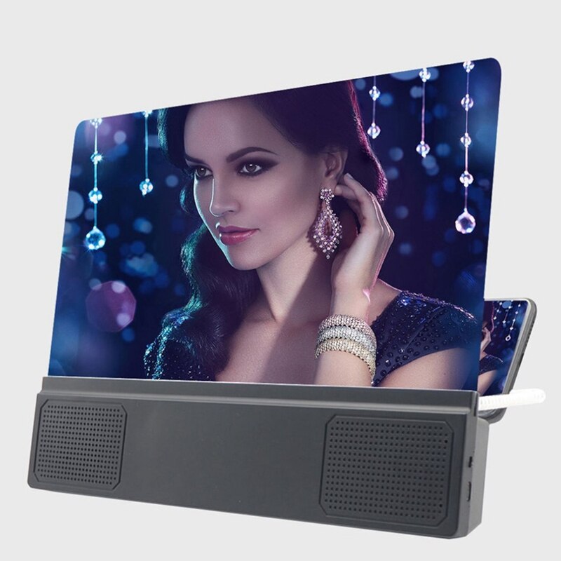 Universele Mobiele Telefoon Screen Vergrootglas 3D Video Hd Grote-Screen Speaker Versterker Stand