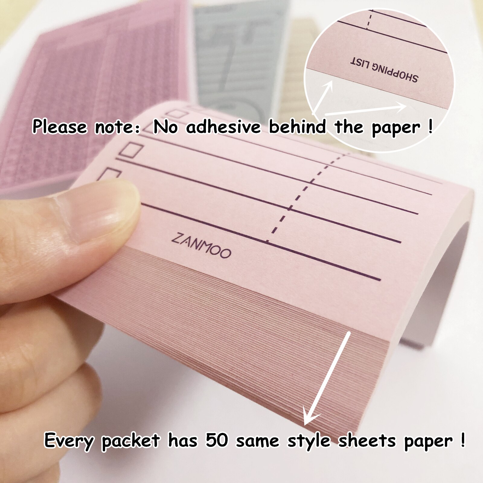 Bloc-notes avec calendrier quotidien, 50 feuilles, carnet de notes avec listes de choses à faire, notes, Plan horaire, avec retard, papeterie