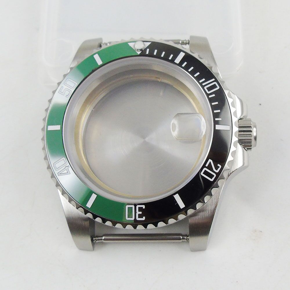 BLIGER men watch case fit NH35 sapphire stainless steel top automatic movement: L