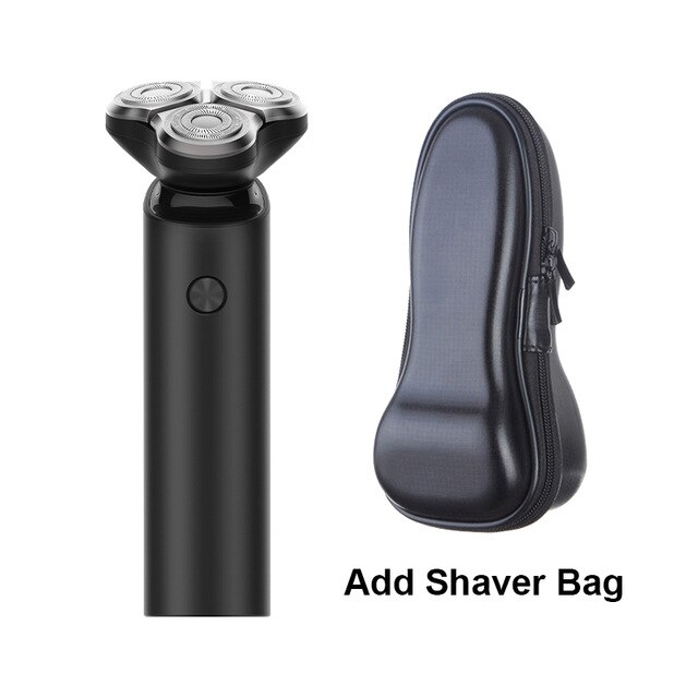 Original Xiaomi Mijia Electric Shaver Flex Razor Head 3 Dry Wet Shaving Washable Main-Sub Dual Blade Turbo+ Mode Comfy Clean: Add Shaver Bag