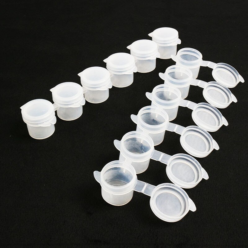 Pot de peinture vide en plastique, Pot de peinture vide de 5ml pour enfants et adultes, dessin de peinture, jouets d&#39;apprentissage pour enfants, boîte de rangement pour cours d&#39;art, couleur à l&#39;eau 5*6 pièces