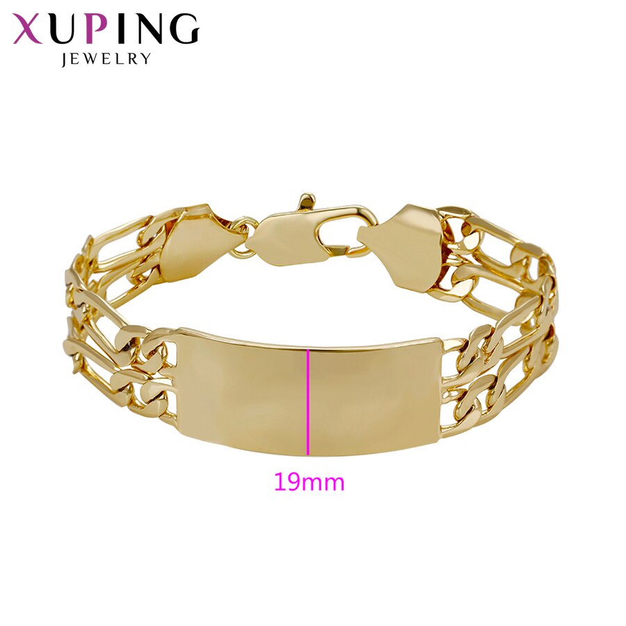 Xuping Simple Bracelets Light Yellow Gold Color Plated Popular Bracelets Jewelry for Women S70-74820
