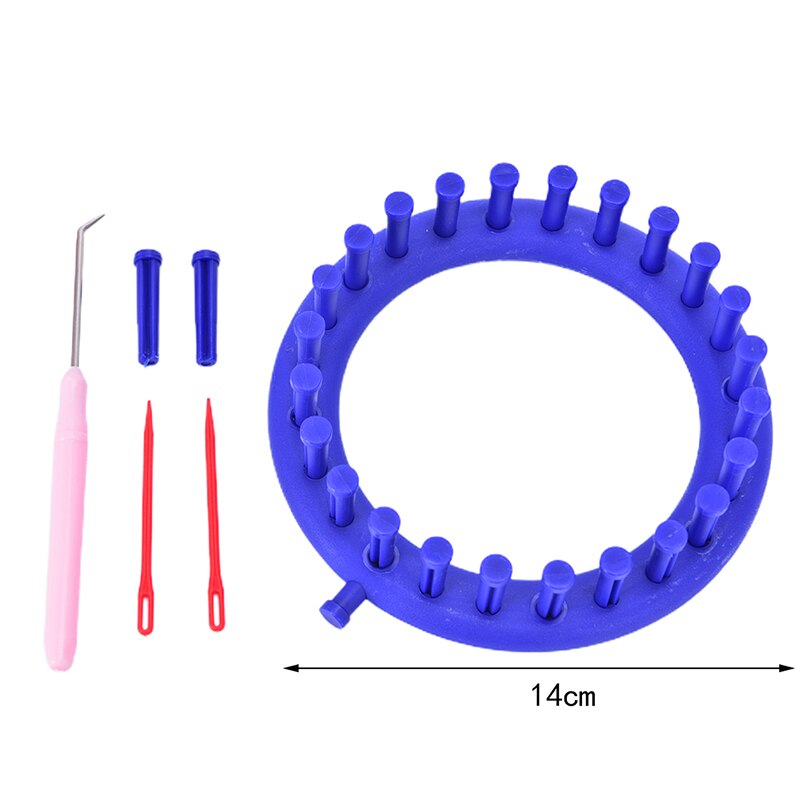 Tricot rond métiers à tisser bricolage laine Machine à tricoter cercle chapeau écharpe pull métier à tisser à la main tricot: Bleu