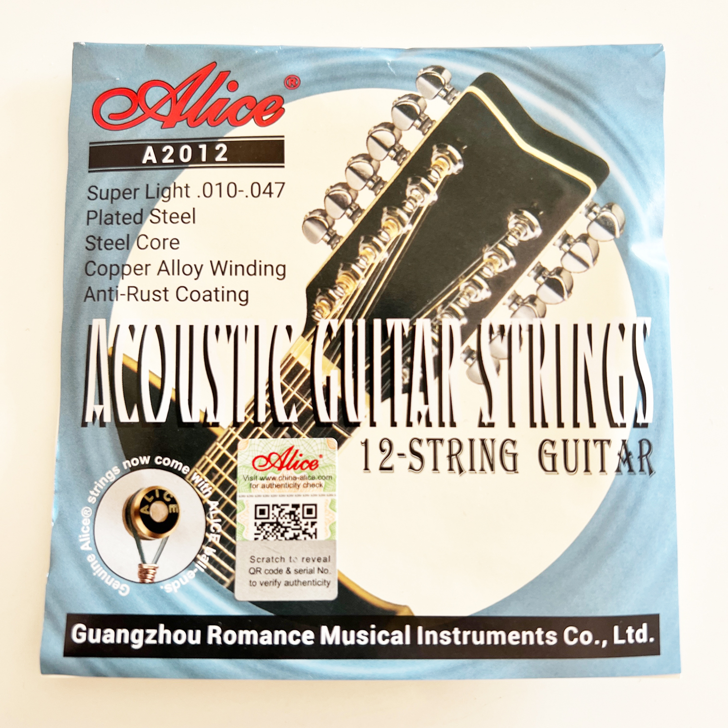 10 sæt 12-- strengede akustiske guitarstrenge