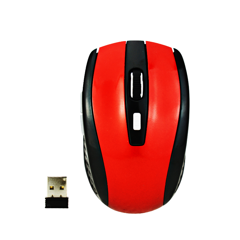 Draagbare Optische Usb Draadloze Muis Pc Laptop Win 7 Usb Bluetooth Muis 2.4Ghz Gaming Computer Muizen: Rood