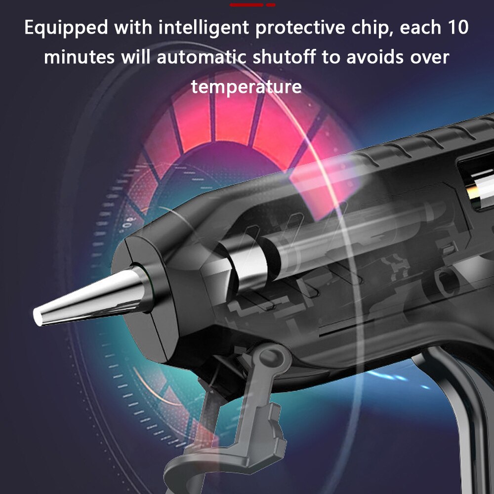 Cordless Glue Gun Melt Glue Gun Machine USB Rechargeable Craft DIY Repairing Tool Kits with Glue-Stick