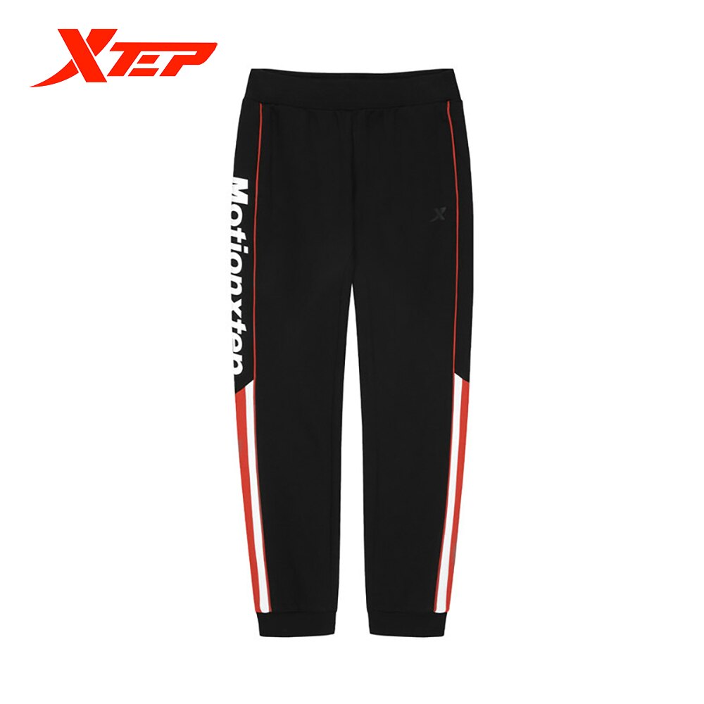 Xtep sports life pants 2020秋のメンズルーズ通気性ニットパンツステッチカジュアルパンツ880329630096: red / L