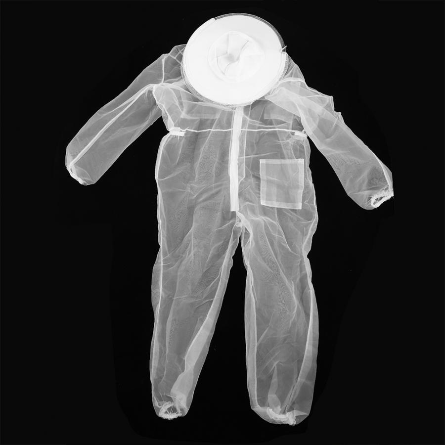 Beekeeper Anti Bee Biting Transparent One-Piece Nylon Mesh Beekeeping Suit Bee Clothing Supplies