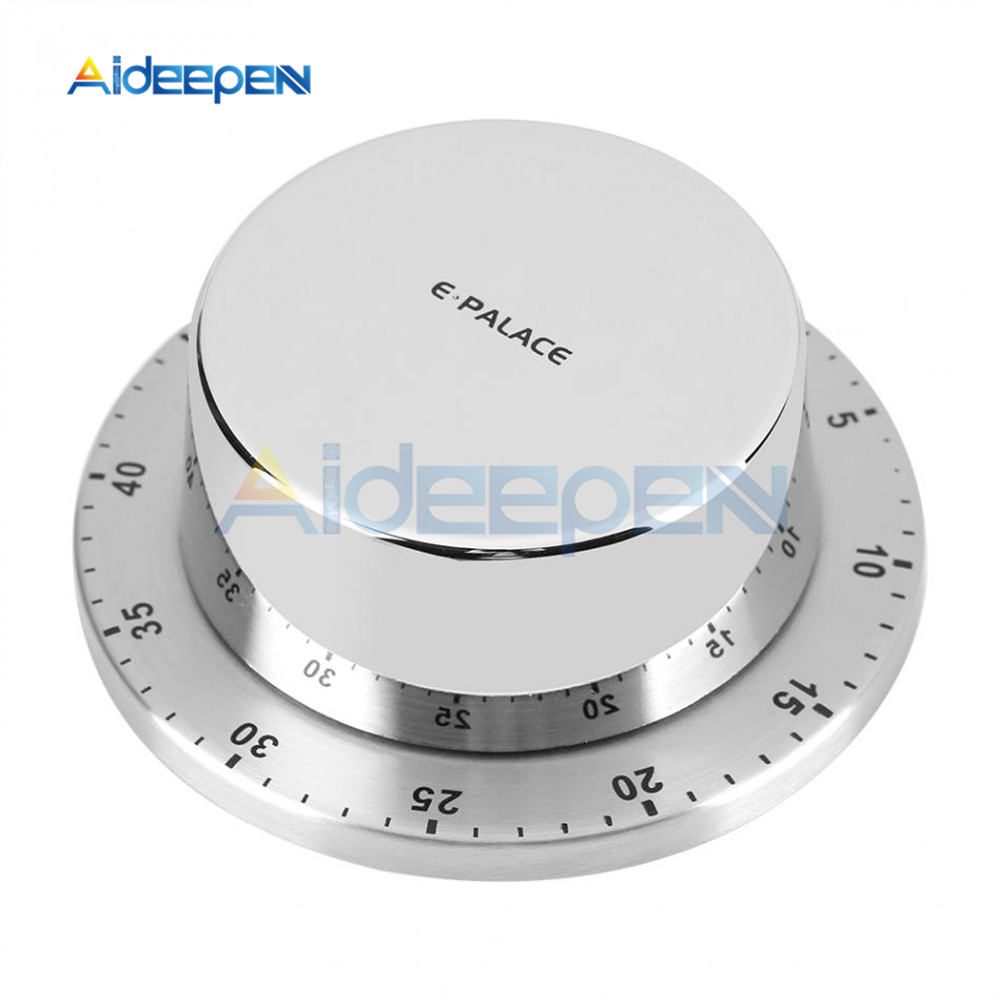 Stainless Steel Kitchen Timer with Magnetic Base Manual Mechanical Cooking Timer Countdown Cooking Tools Kitchen Gadgets