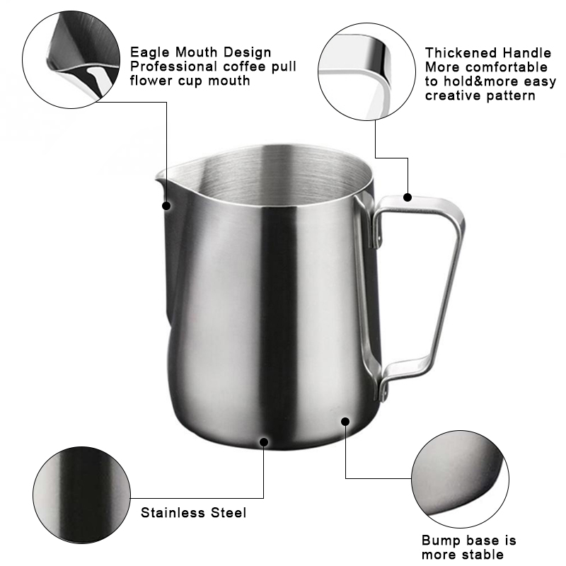 Rvs Melk Opschuimen Jug Espresso Koffie Pitcher Barista Craft Koffie Latte Melk Opschuimen Jug Pitcher Mok Cup