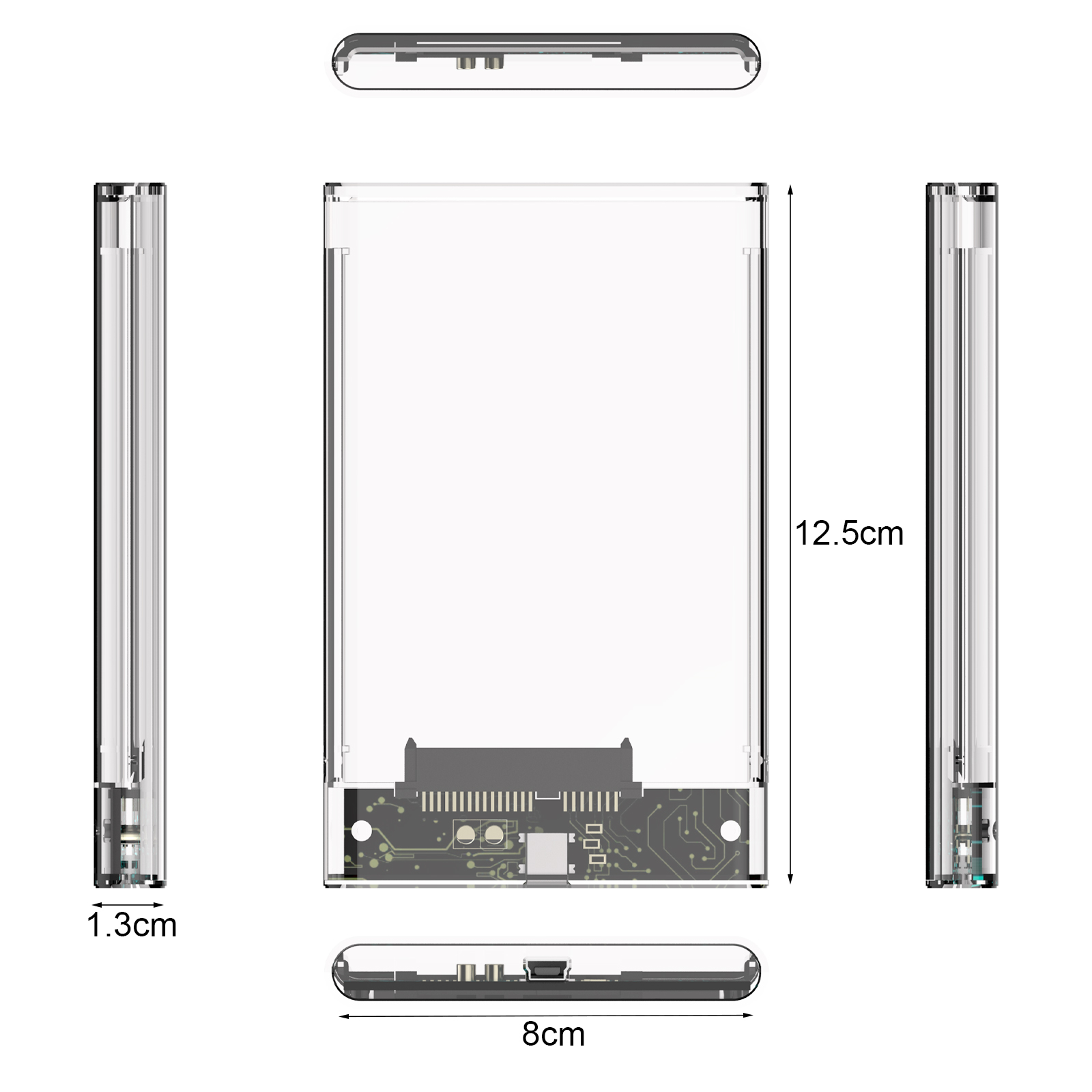 Usb 3.0/2.0 2.5Inch Hdd Ssd Case Sata Externe Behuizing Opslag Harde Schijf Mobiele Harddisk Box Otg ondersteuning 8Tb Draagbare