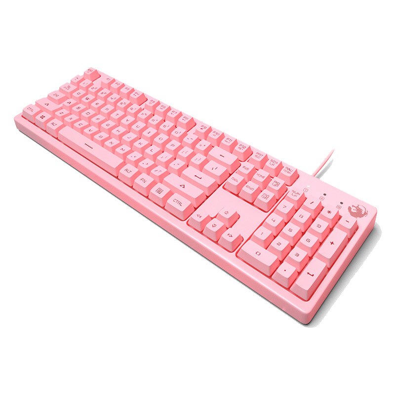 Pink Keyboard Mouse Set 2400/4800DPI Optional Mouse Wired 104 Keys Luminous Gaming Keyboard and Mouse Combos for Notebook PC: Keyboard