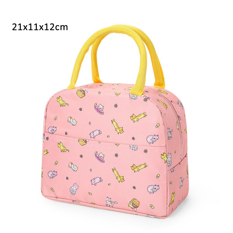 Flamingo Animal Print Lunch Bag Portable Waterproof Travel Picnic Food Storage Tote Bag Thermal Insulated Lunch Box Bento Pouch