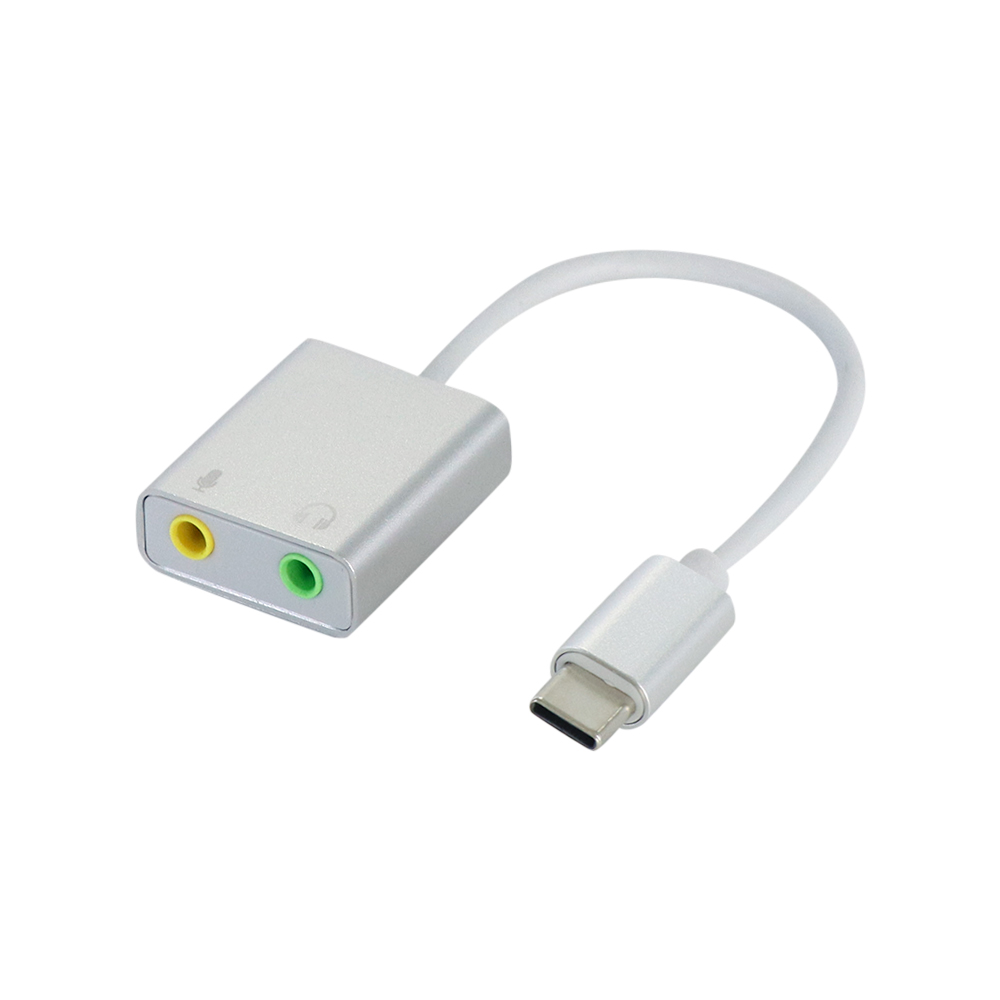USB Type-C 7.1 External Sound Card Adapter Audio Card USB-C to Jack 3.5mm Earphone Micphone for Laptop Macbook Pro: black
